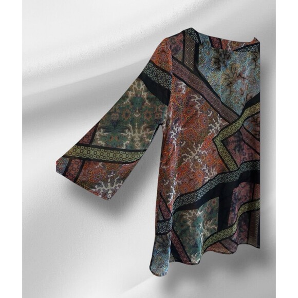 lynn ritchie silver tunic with cutout neckline‎ and matching camisole Sz M - Picture 5 of 7